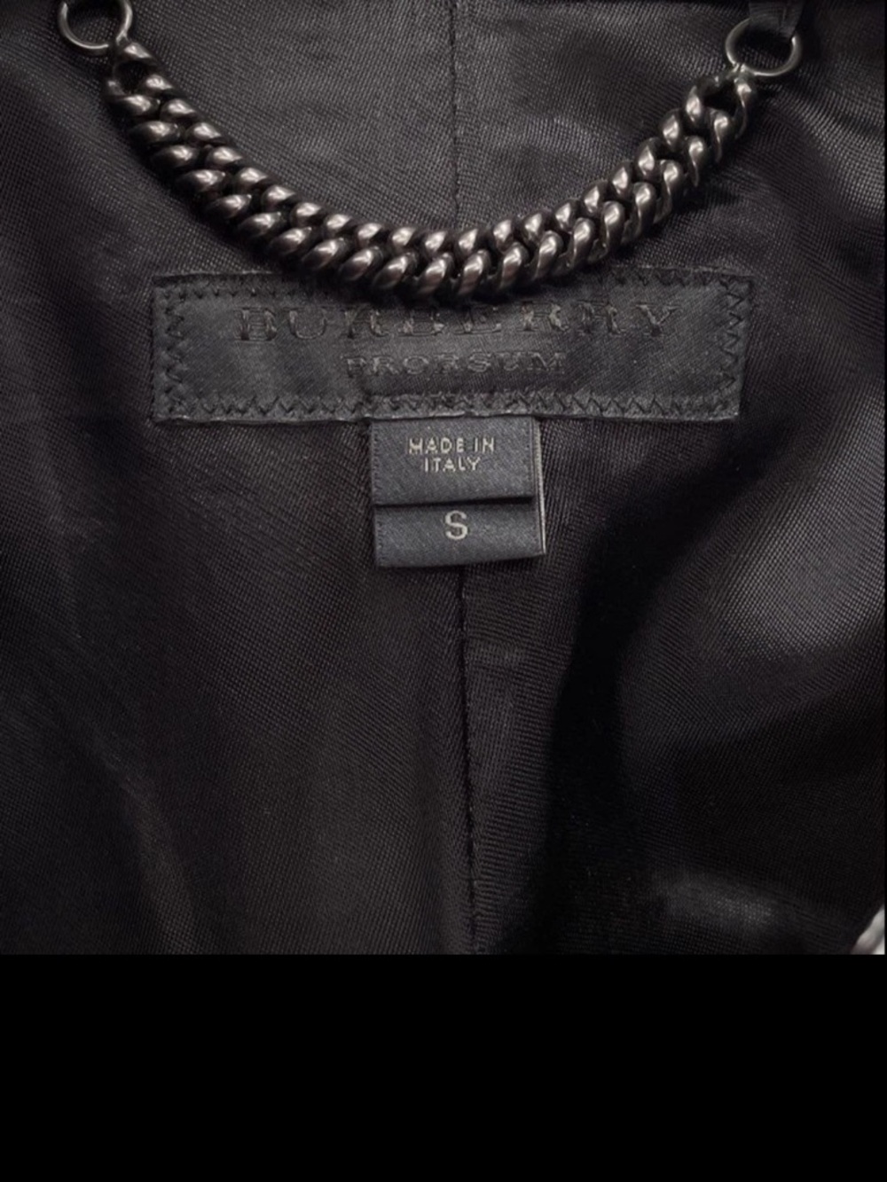 Authentic Burberry Prorsum Women's Short Black Patent Leather Cape VHTF